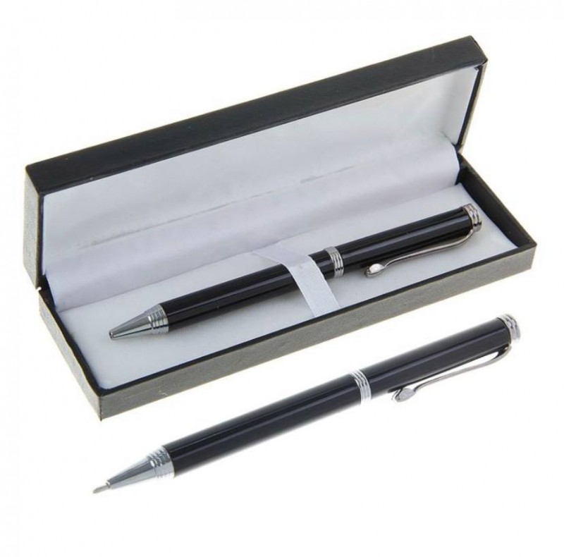 Ручка в подарочной упаковке (Черная +серебро)