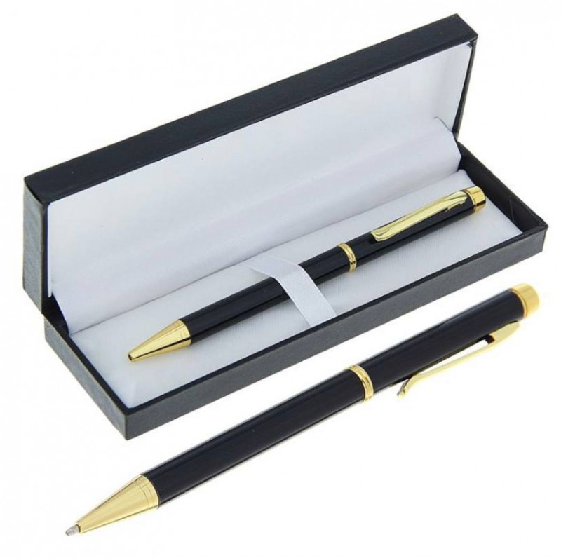 Ручка в подарочной упаковке (Черная + золото)