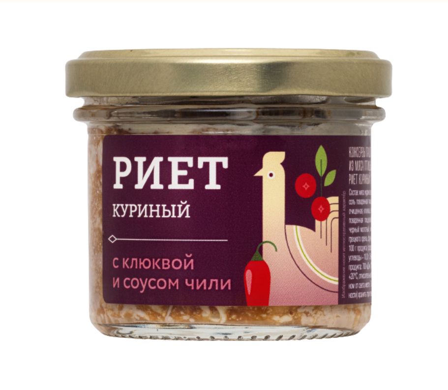 МД Риет куриный с клюквой и соусом Чили 100 гр (Медовый дом)