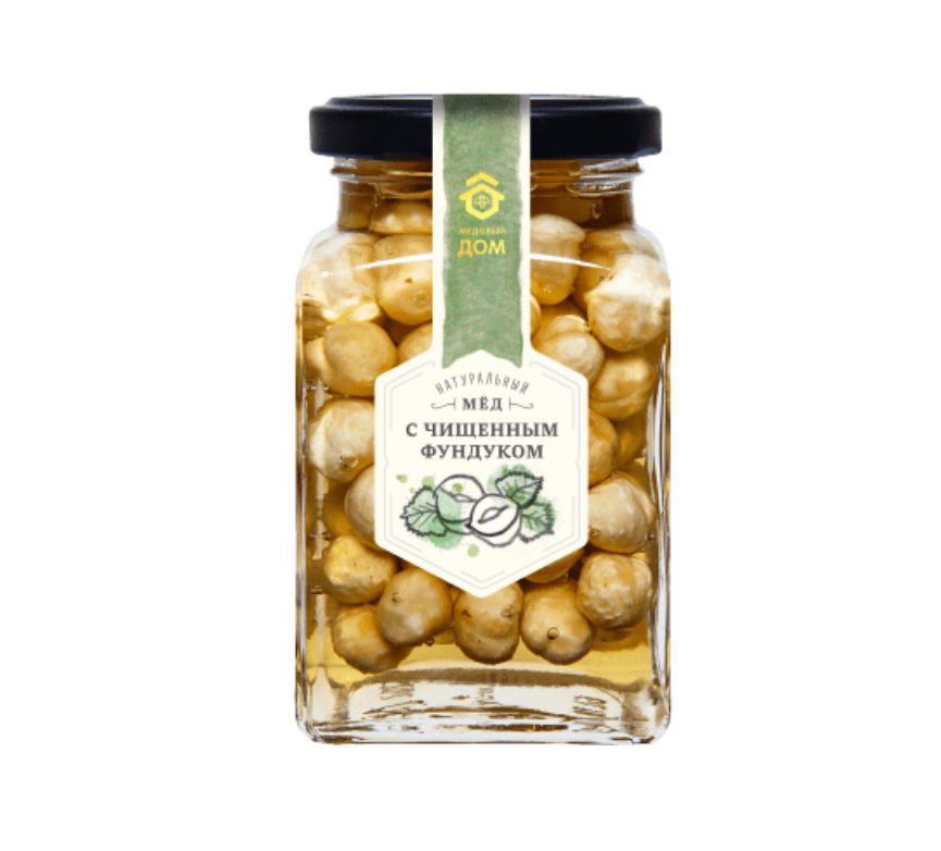 Мед Цветочный с фундуком 280 гр (Медовый дом)